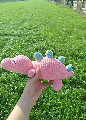 peluş dinazor örgü oyuncak amigurumi - Görsel 3