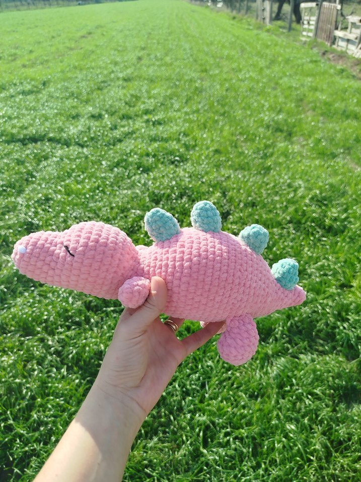 peluş dinazor örgü oyuncak amigurumi - Görsel 3