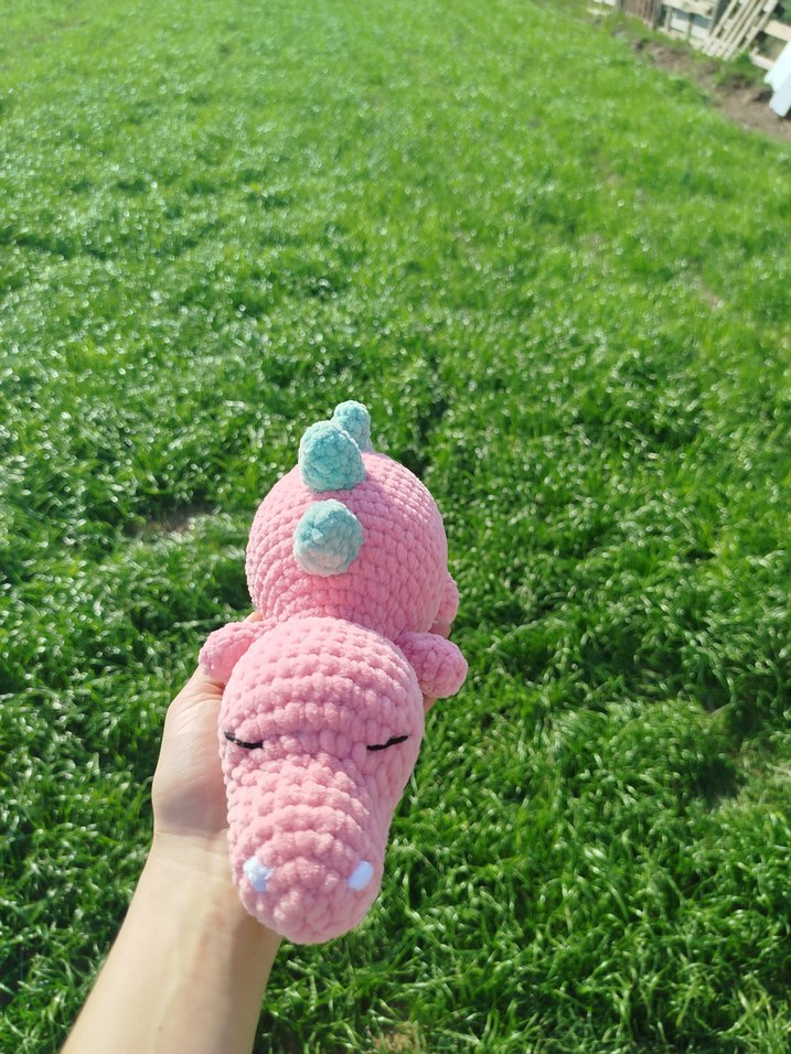 peluş dinazor örgü oyuncak amigurumi - Görsel 2