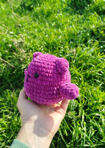 Mor Renkli Peluş Oyuncak Ayıcık - Görsel 3