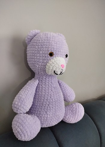 Pastel Mor Peluş Ayıcık Oyuncak - Görsel 2