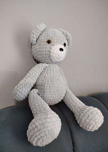 Gri Peluş Ayıcık Oyuncak - Görsel 4