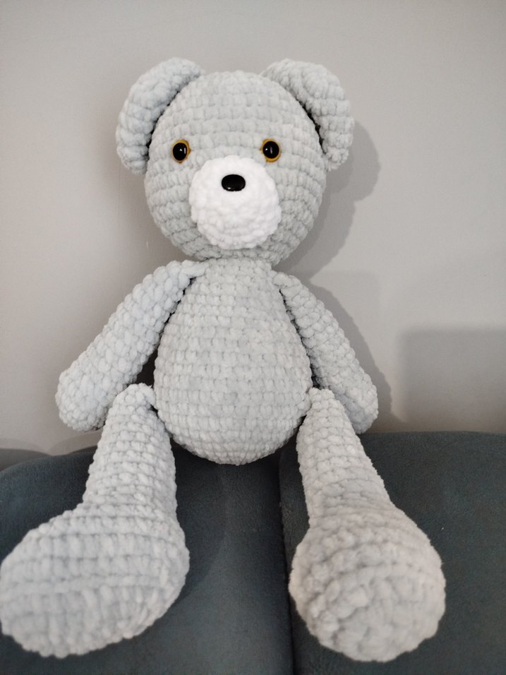 Gri Peluş Ayıcık Oyuncak - Görsel 3