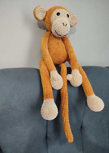 Uzun Kollu Kahverengi Peluş Maymun Oyuncak - Görsel 2