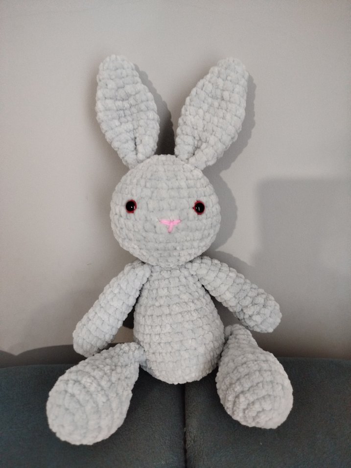 Gri Peluş Tavşan Oyuncak - Görsel 2