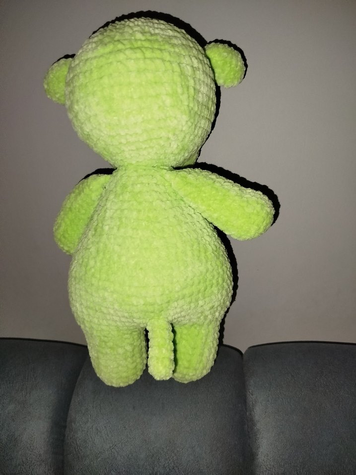 Renkli Yeşil Peluş Oyuncak - Görsel 4