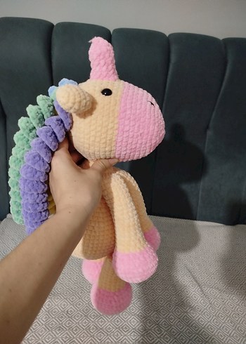 Pastel Renkli Peluş Oyuncak At Unicorn - Görsel 3