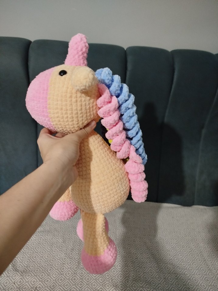 Pastel Renkli Peluş Oyuncak At Unicorn - Görsel 2