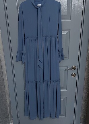 Uzun elbise ,mavi elbise