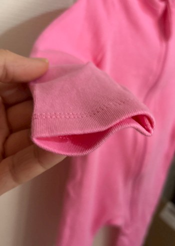 Kız Bebek Fermuarlı Pembe Tulum 0-3 Ay 62 cm - Görsel 6