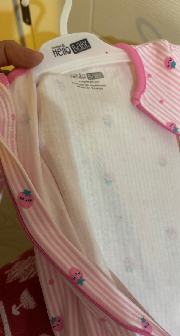 Kız Bebek Fermuarlı Pembe Tulum 0-3 Ay 62 cm - Görsel 4