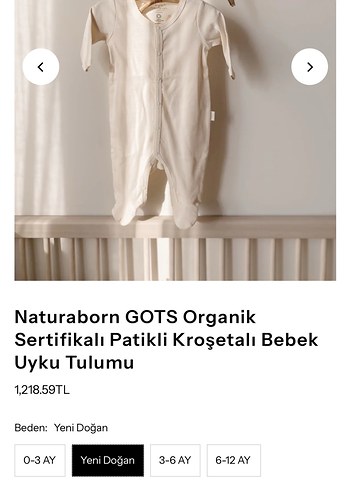 H&M Naturaborn Organik Bebek Uyku Tulumu 0-6 Ay+ Tulum+ 3-6 AyElbise