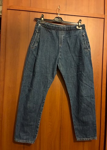 Diğer Rahat Kesim Mavi Denim Pantolon