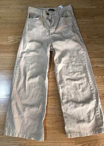 Diğer Bej Rahat Kesim Kadın Denim Pantolon