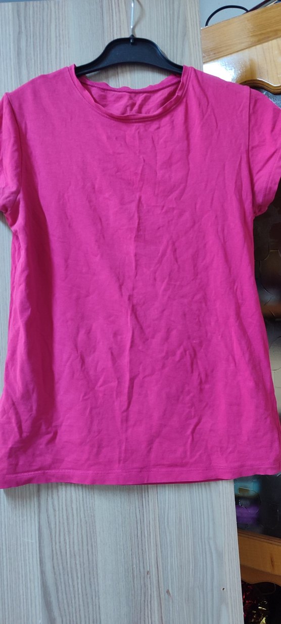 Kız Çocuk Pembe Kısa Kollu Keten Tişört - Görsel 2