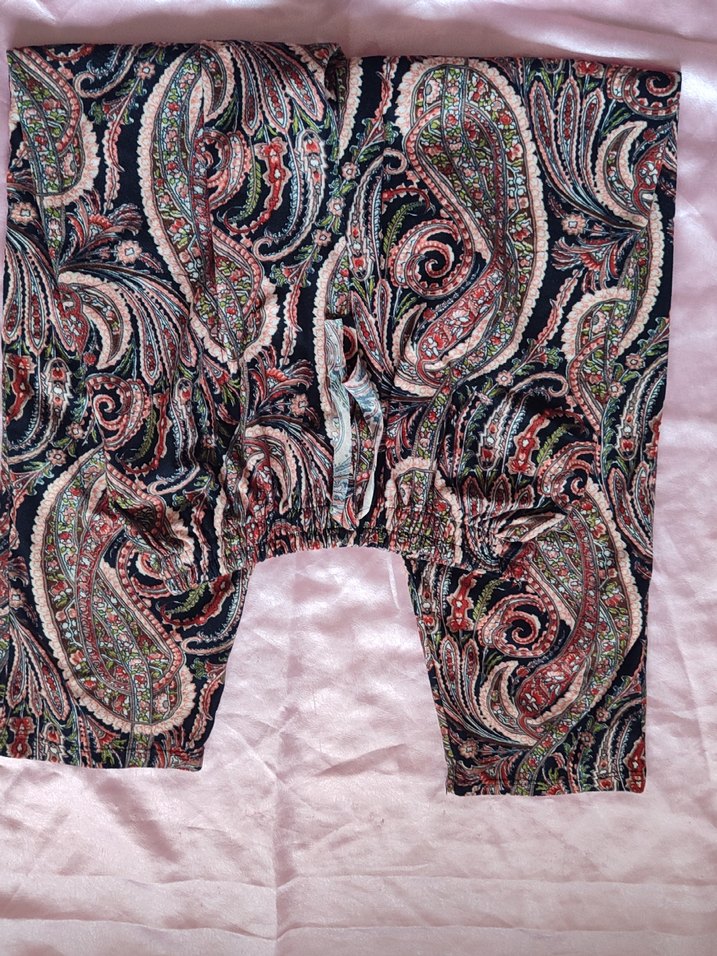 Bohem Çok Renkli Desenli Kadın Pantolon - Görsel 2