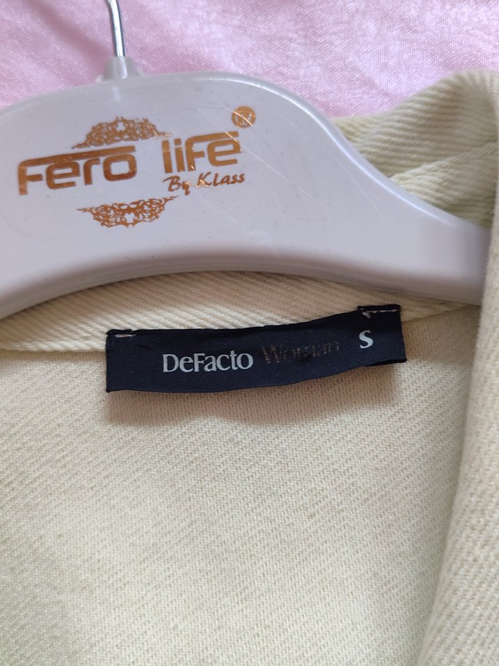 Bej Kadın Kot Düğmeli Gömlek - Görsel 2