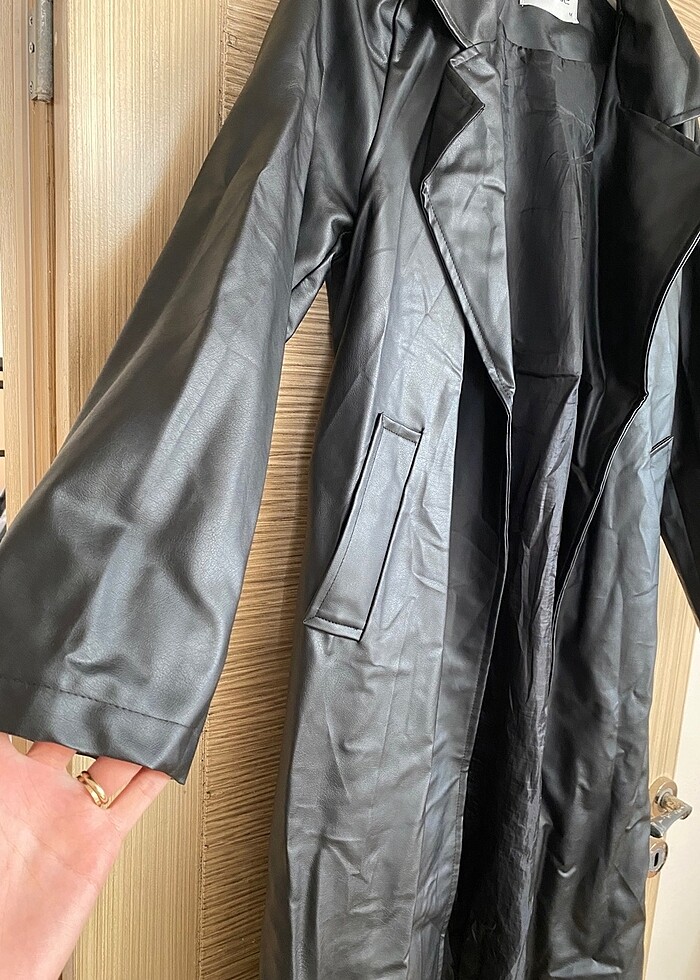 Suni deri ceket - Görsel 5