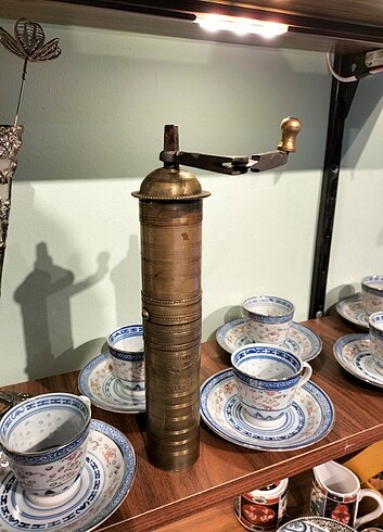 Nostalji damgalı pirinç kahve değirmeni  - Görsel 3