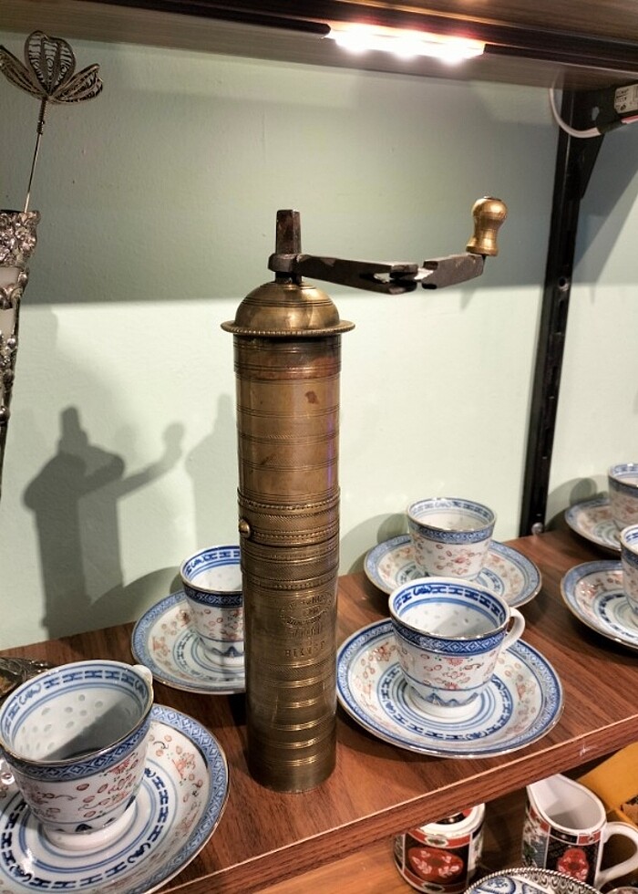 Nostalji damgalı pirinç kahve değirmeni  - Görsel 3