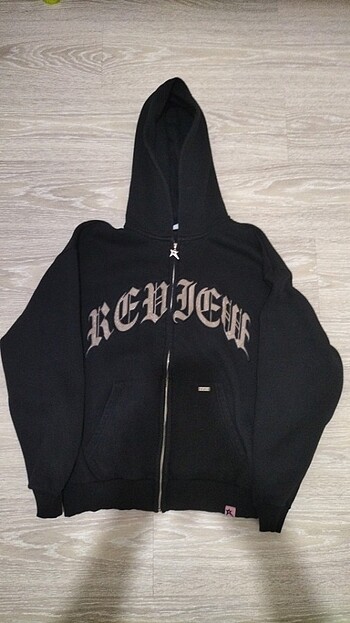 Siyah oversize zipp houdie