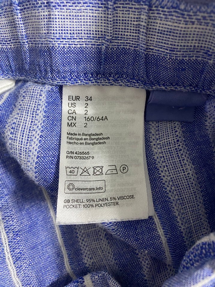 Mavi Bağlamalı Pamuklu hm şort - Görsel 4