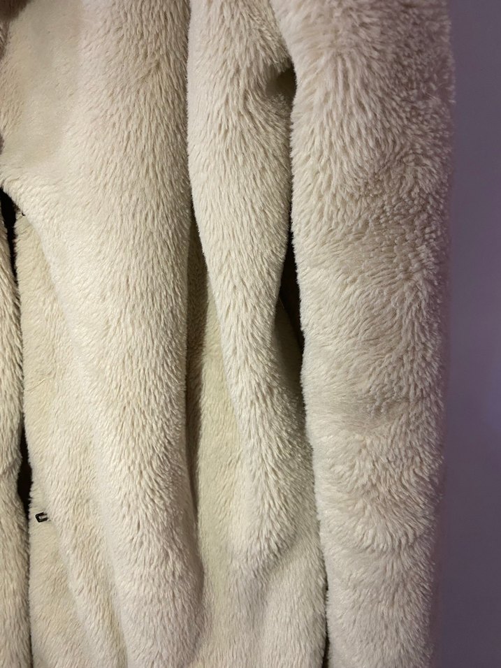 Bej Kürklü Midi Kadın Kaban - Görsel 2