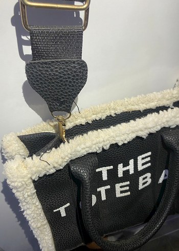 Kürklü Siyah Deri Kadın Çanta - Görsel 3