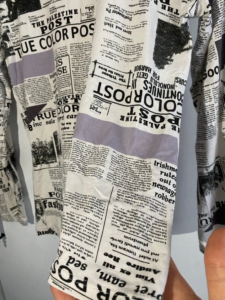 Uzun Kollu Baskılı Gri Boğazlı Kadın body - Görsel 2