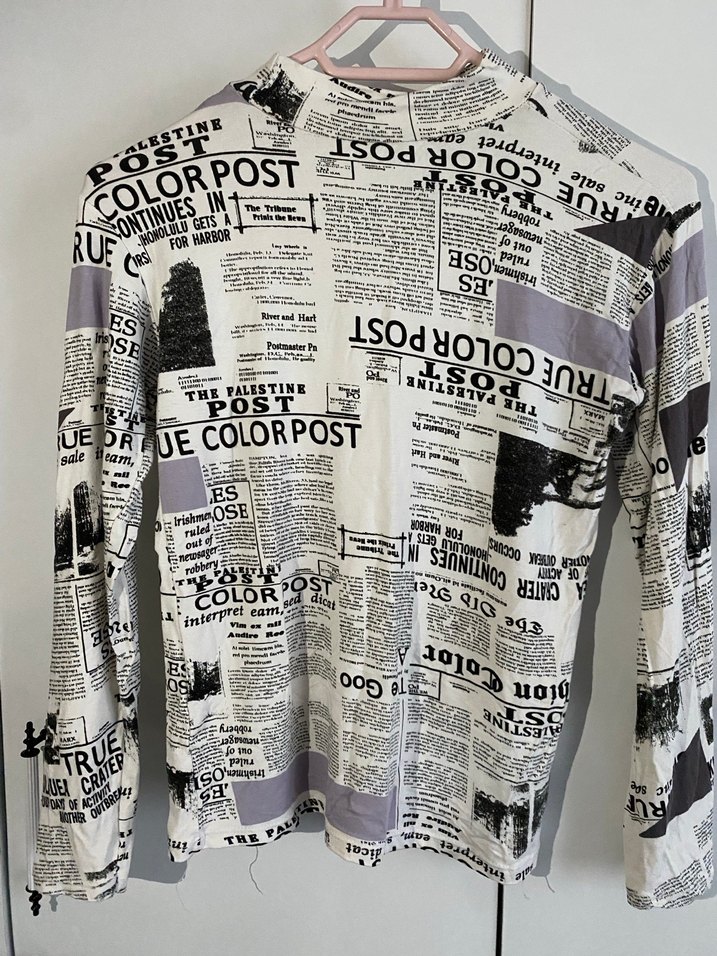 Uzun Kollu Baskılı Gri Boğazlı Kadın body - Görsel 3