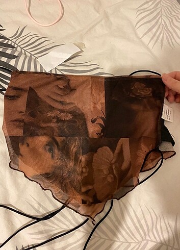 xs Beden kahverengi Renk Sheinside crop 