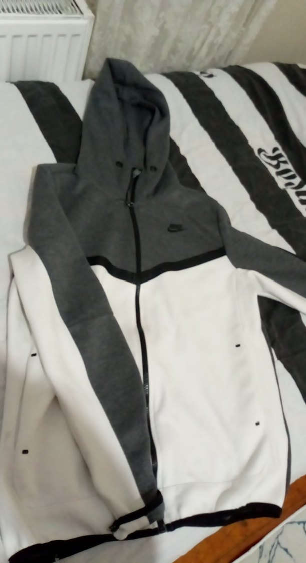 Gri Kapüşonlu Fermuarlı Erkek Sweatshirt - Görsel 2