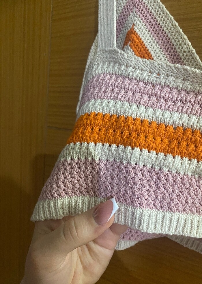 Örgülü askılı crop - Görsel 3