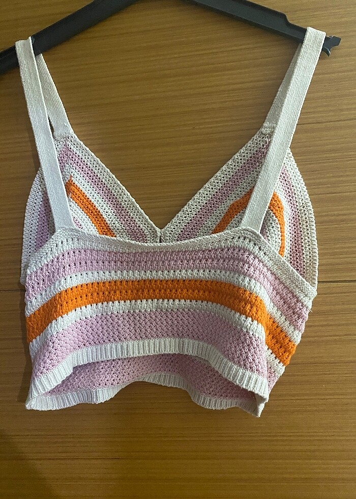 Örgülü askılı crop - Görsel 2