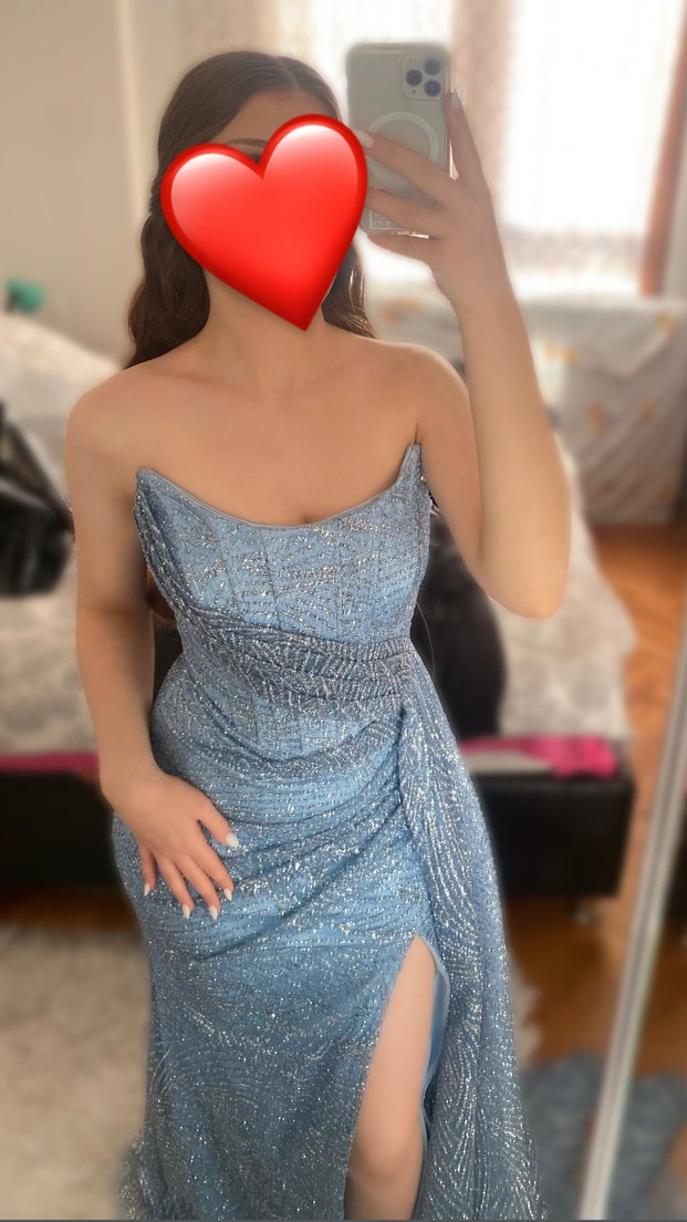 Mavi Abiye Elbise - Görsel 2