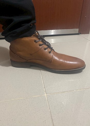 Manguun Marka Kahverengi Deri Bağcıklı Erkek Bot - Görsel 3