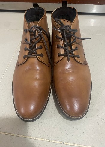 Manguun Marka Kahverengi Deri Bağcıklı Erkek Bot - Görsel 5