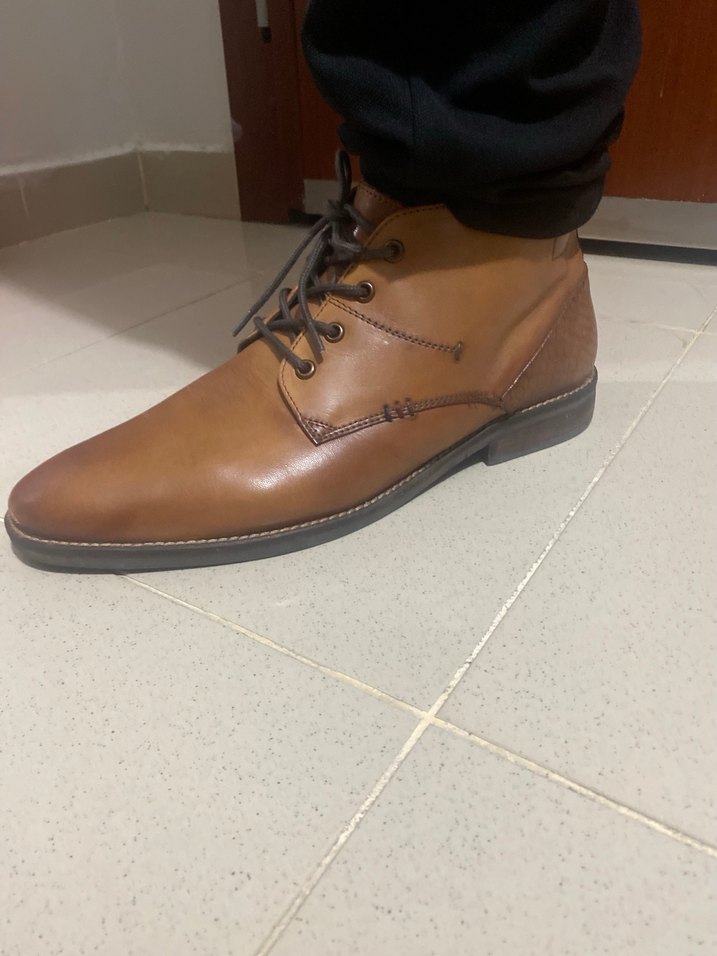 Manguun Marka Kahverengi Deri Bağcıklı Erkek Bot - Görsel 2