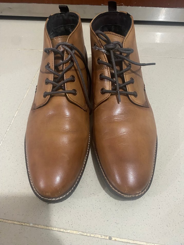 Manguun Marka Kahverengi Deri Bağcıklı Erkek Bot - Görsel 5