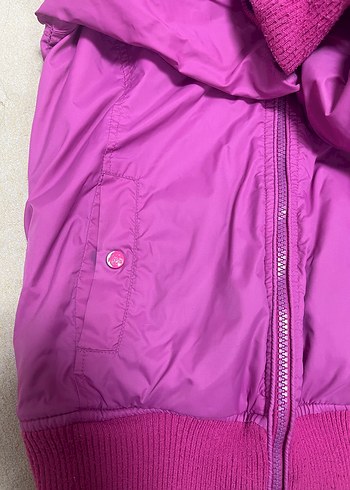 Fermuarlı Kapüşonlu Mor Kadın Ceket - Görsel 4