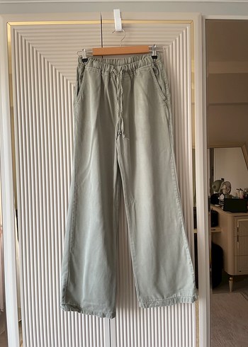 Trendyol & Milla Trendyolmilla %100 tencel haki pantolon