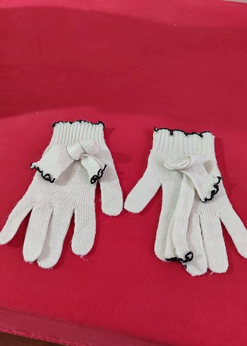 Kadın Beyaz Örme Eldiven - Görsel 2