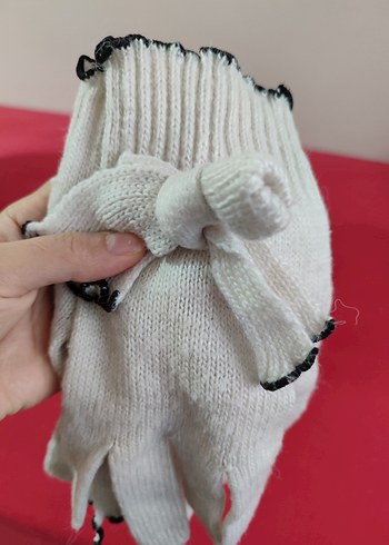 Kadın Beyaz Örme Eldiven - Görsel 5