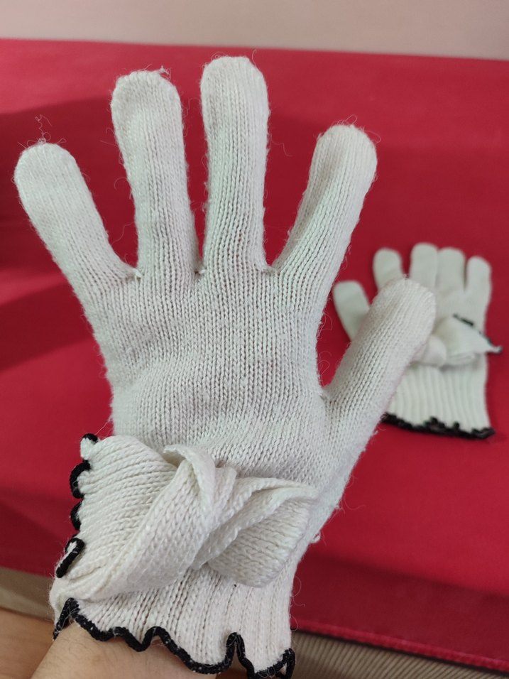 Kadın Beyaz Örme Eldiven - Görsel 3