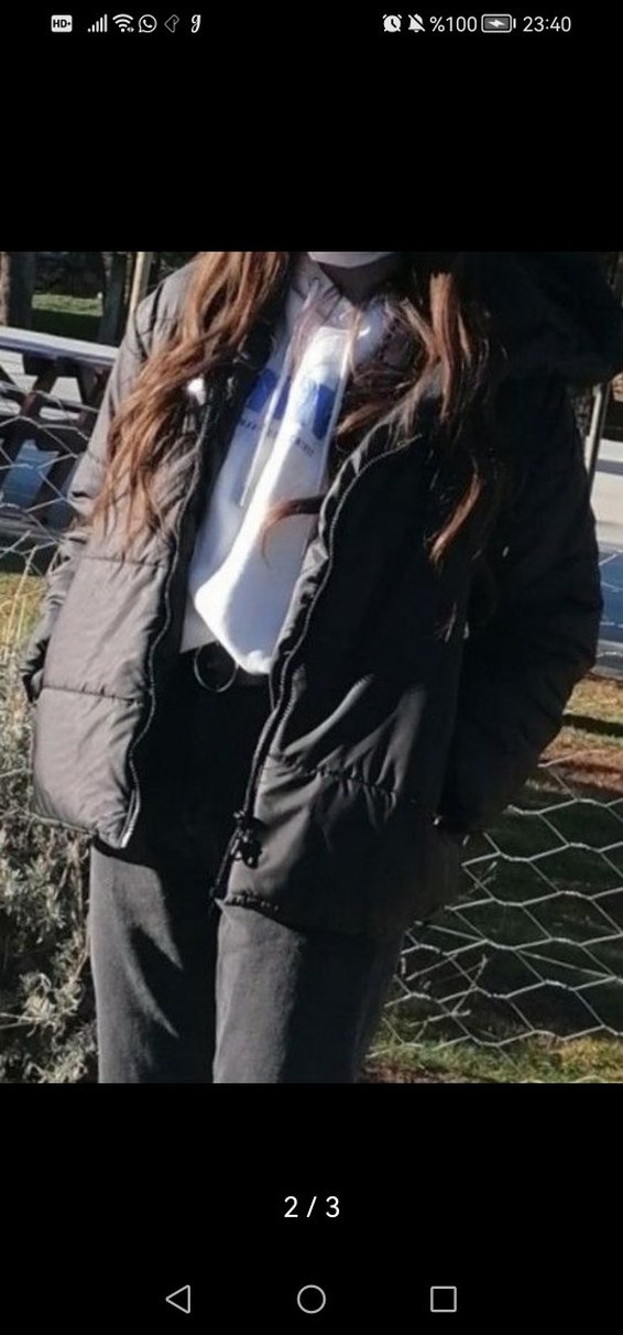 Siyah mont - Görsel 2