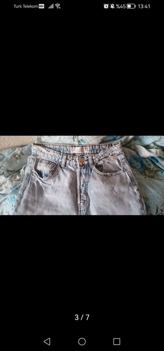 Buz mavisi mom jean pantolon - Görsel 2