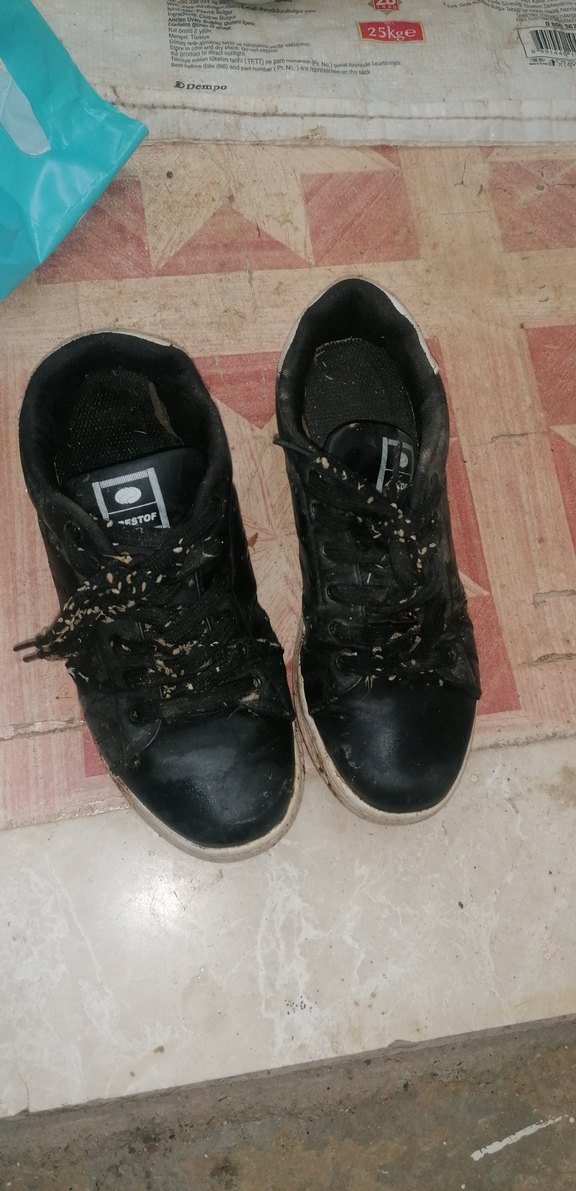 Siyah Kadın düz taban Günlük spor ayakabı - Görsel 2