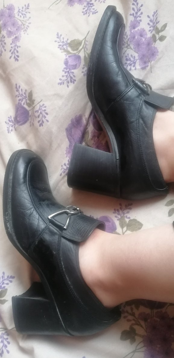 Kadın Siyah Deri Kemerli Topuklu Ayakkabı - Görsel 3