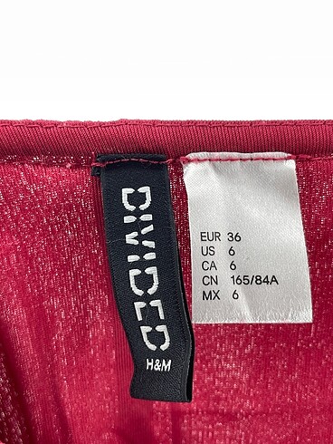 36 Beden bordo Renk H&M Kısa Elbise %70 İndirimli.