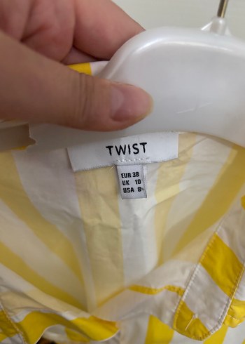 Twist Twist Sarı Çizgili Uzun Kollu Kadın Gömlek